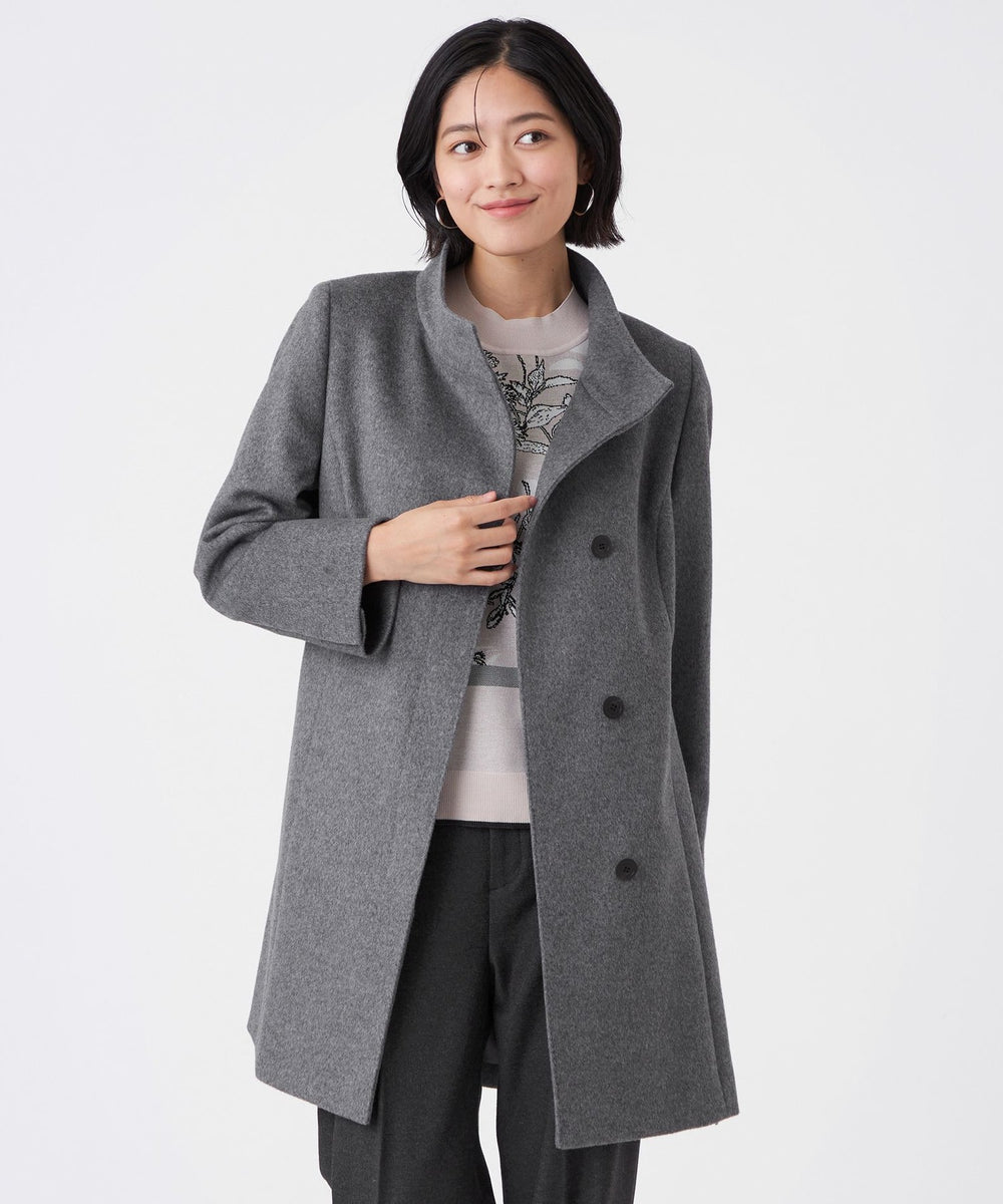 カシミヤ混メルトンウールコート(コート)｜TRANS WORK(トランスワーク