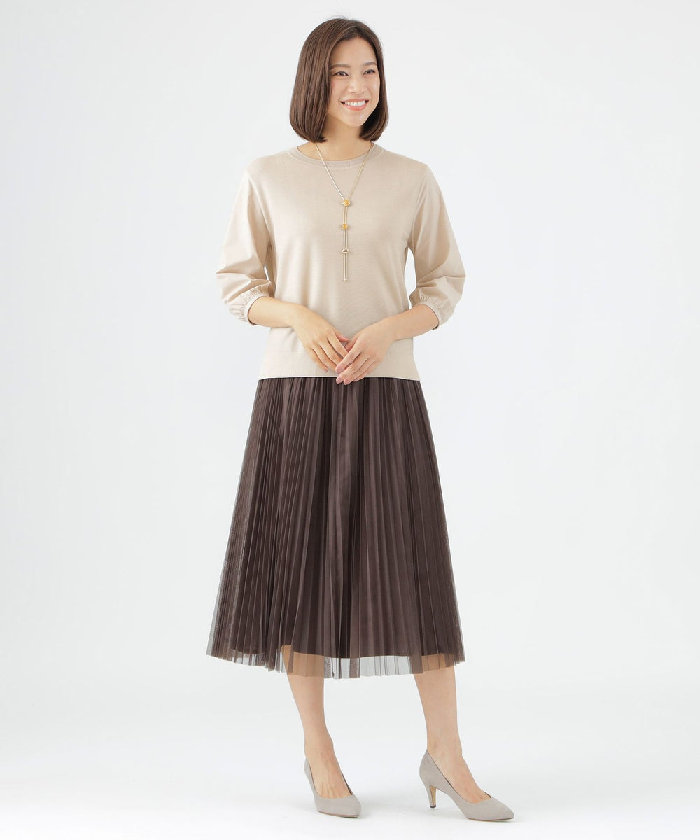 新色追加】【L】【ウォッシャブル】シアーチュールアコーディオン