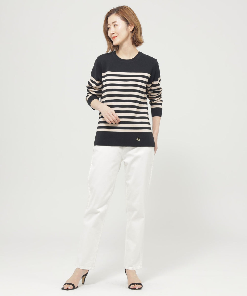 ウォッシャブル】ミラノリブボーダーニット(トップス)｜EVEX by KRIZIA