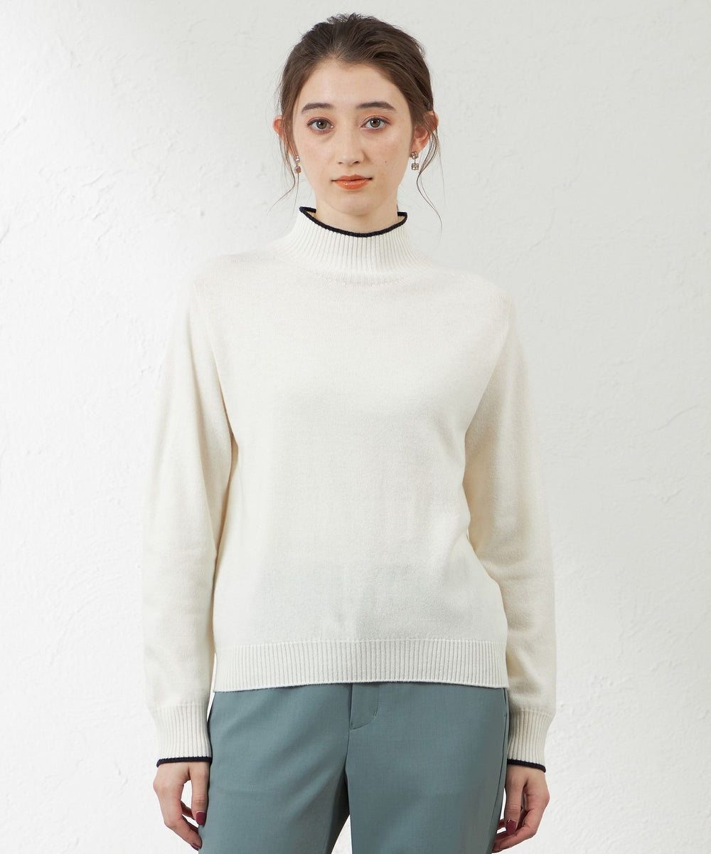 WEB限定色】バイカラーミドルウールニット(トップス)｜AMACA(アマカ)の