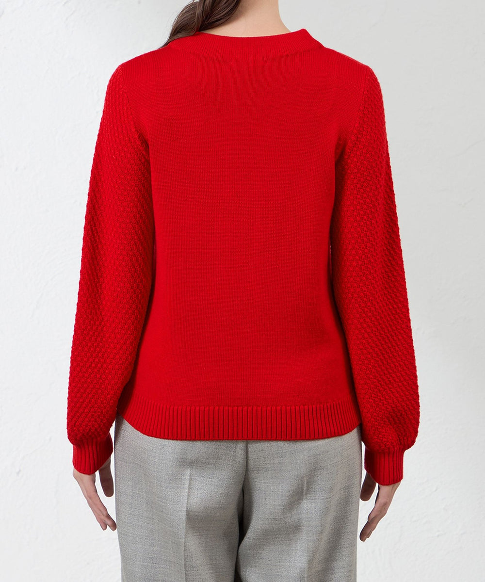 ウォッシャブルウールケーブルニット(トップス)｜AMACA(アマカ)の