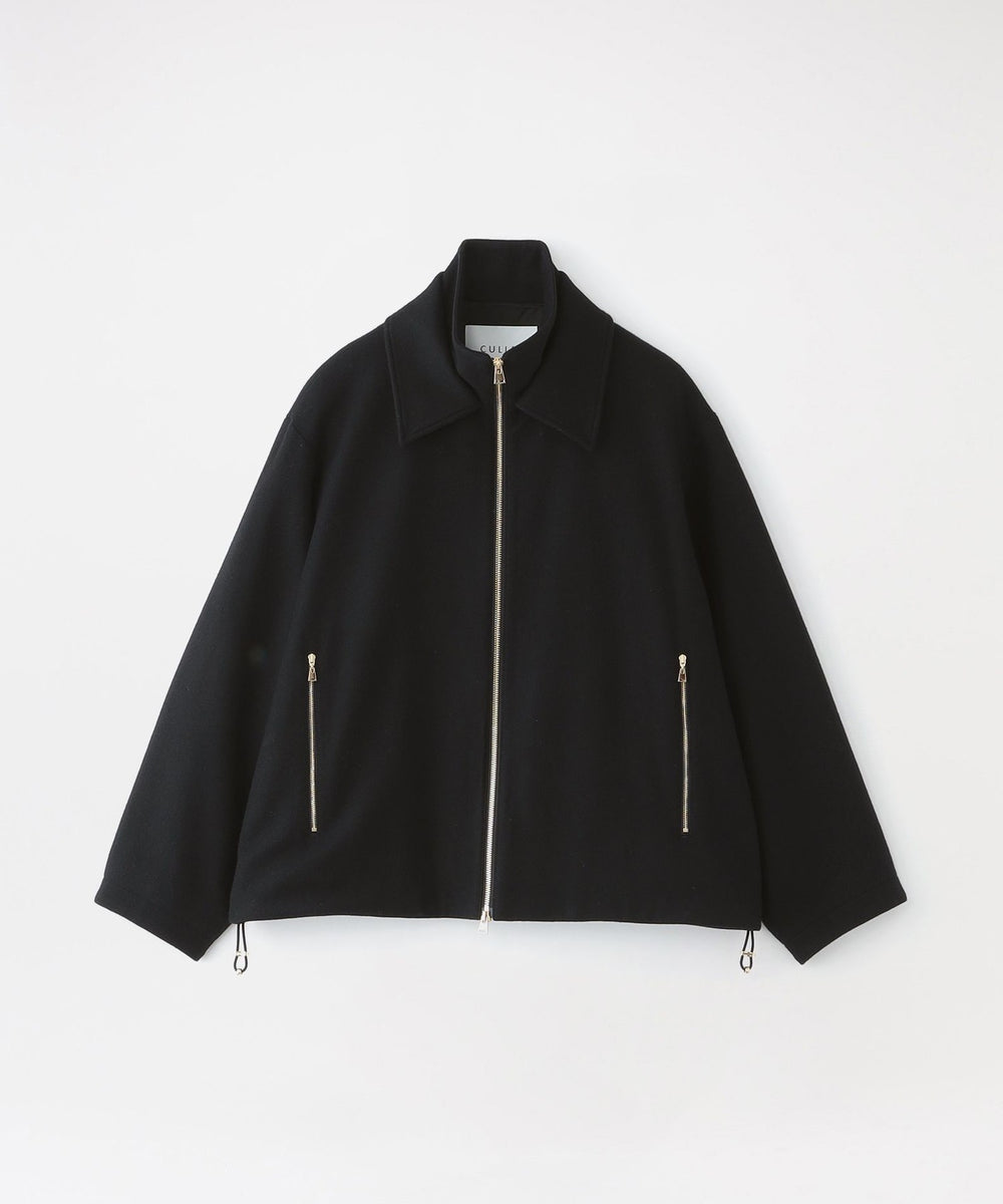 CULLNI/クルニ】ジャケット Lamb Wool Melton Double Collar Zip Up