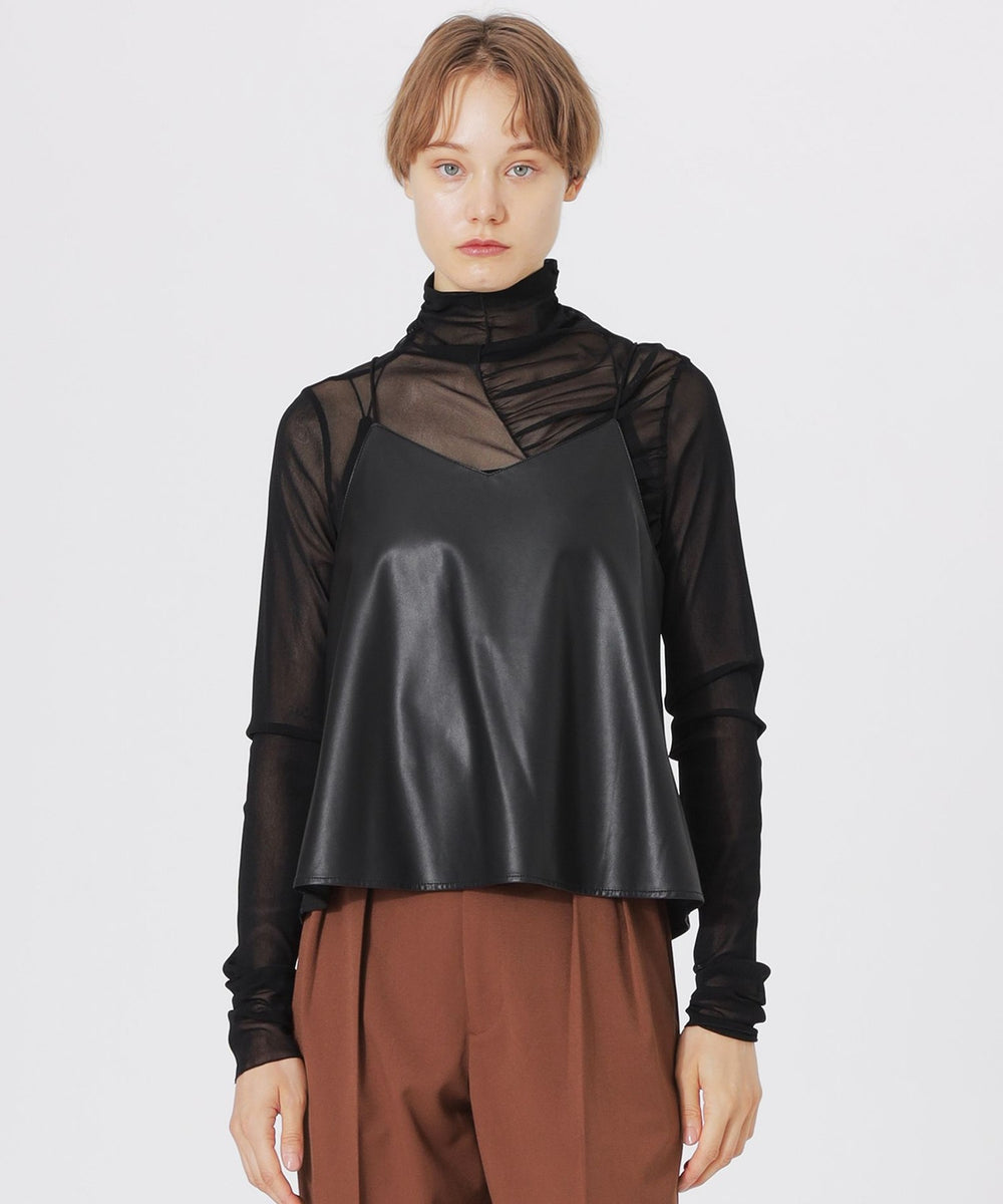 シンセティックレザーキャミソール(トップス)｜LOVELESS(ラブレス)の