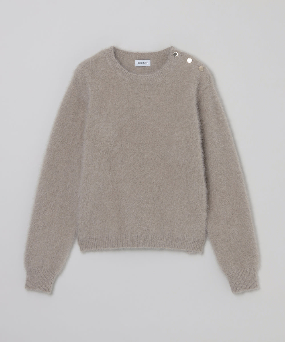 フォックスカシミヤショルダーボタンニット(トップス)｜MACKINTOSH