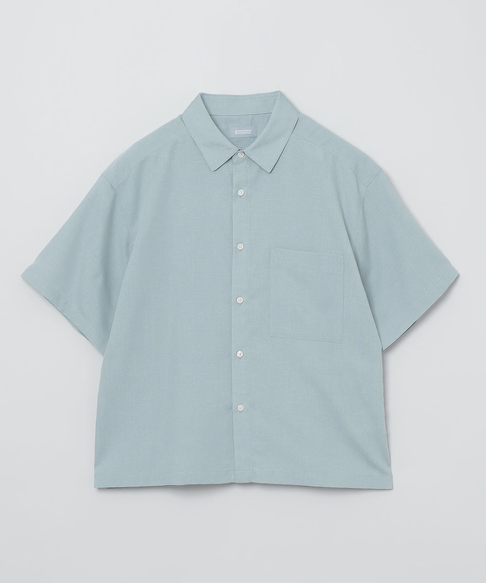 GREY LABEL リネンミックスショートスリーブシャツ(トップス