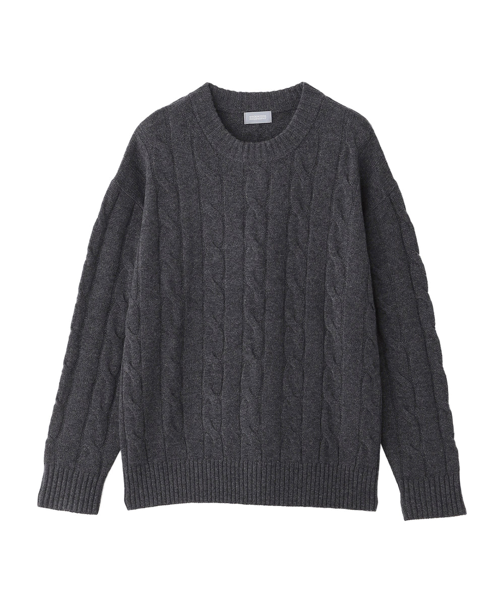 GREY LABEL ウールカシミヤケーブルニット(トップス)｜MACKINTOSH