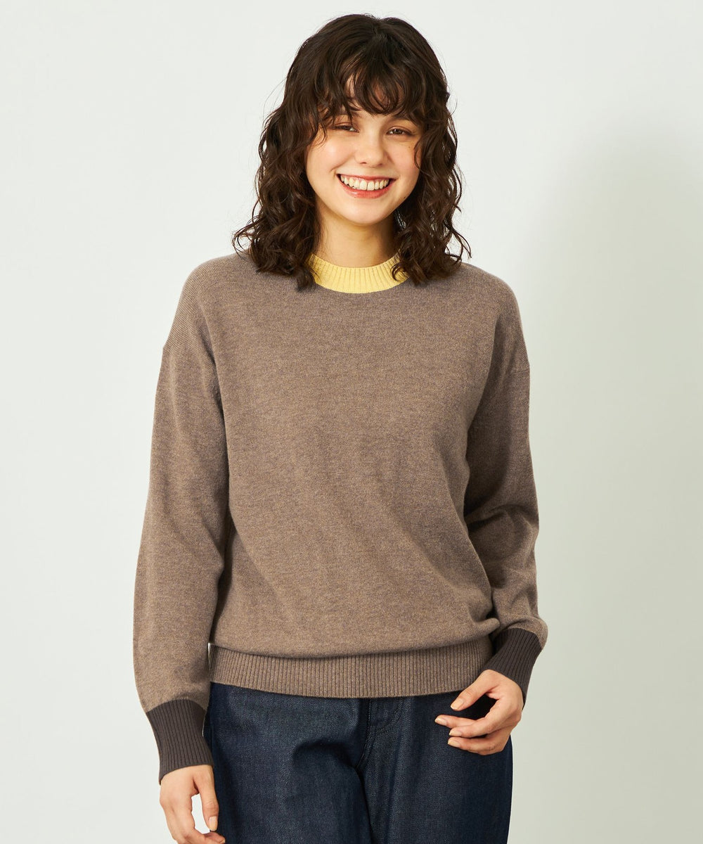 GREY LABEL ウールカシミヤバイカラーニット(トップス)｜MACKINTOSH