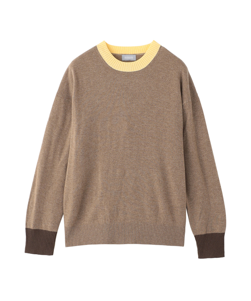 GREY LABEL ウールカシミヤバイカラーニット(トップス)｜MACKINTOSH