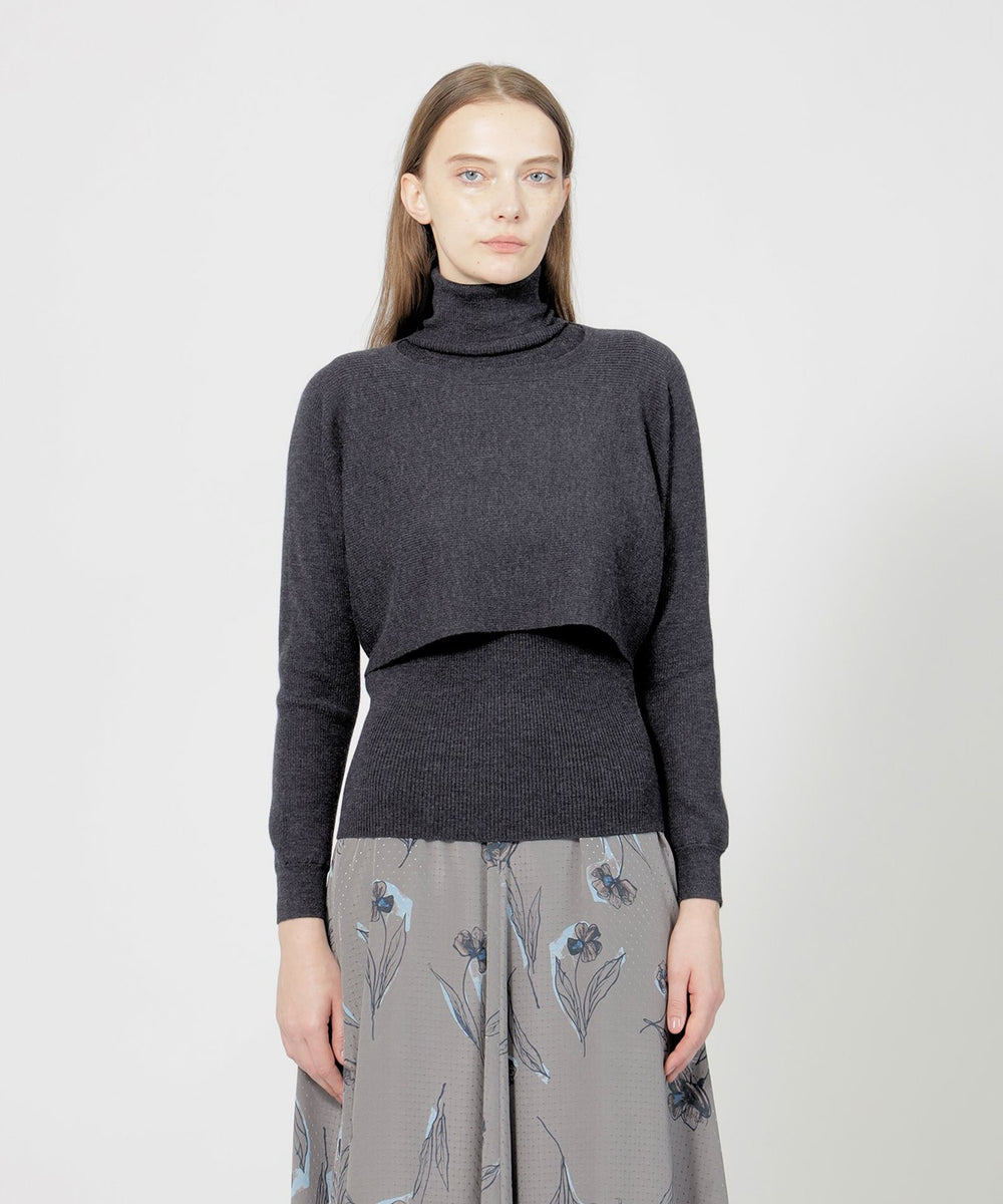 レイヤードリブタートルニット(トップス)｜EPOCA(エポカ)の