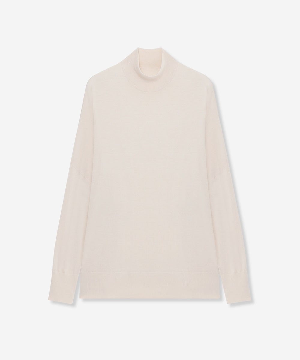 エクラ掲載】ウールハイネックニットプルオーバー(トップス