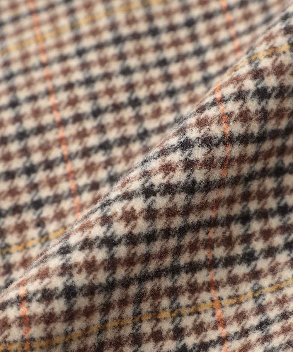 ROSLEY/ロズリー】ガンクラブチェックメルトンステンカラーコート