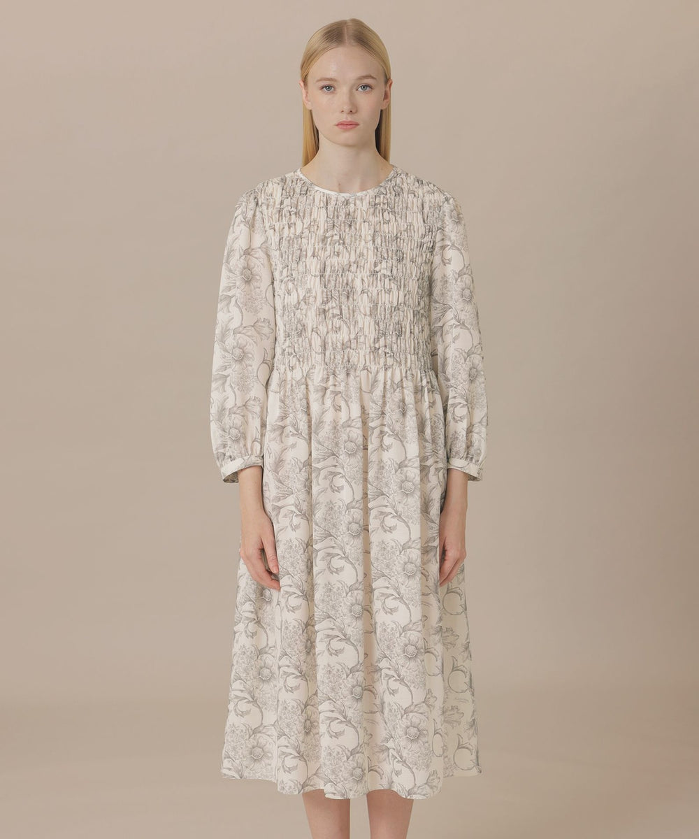 婦人画報4月号掲載】【BIBURY FLOWER】エッチングバイブリーワンピース