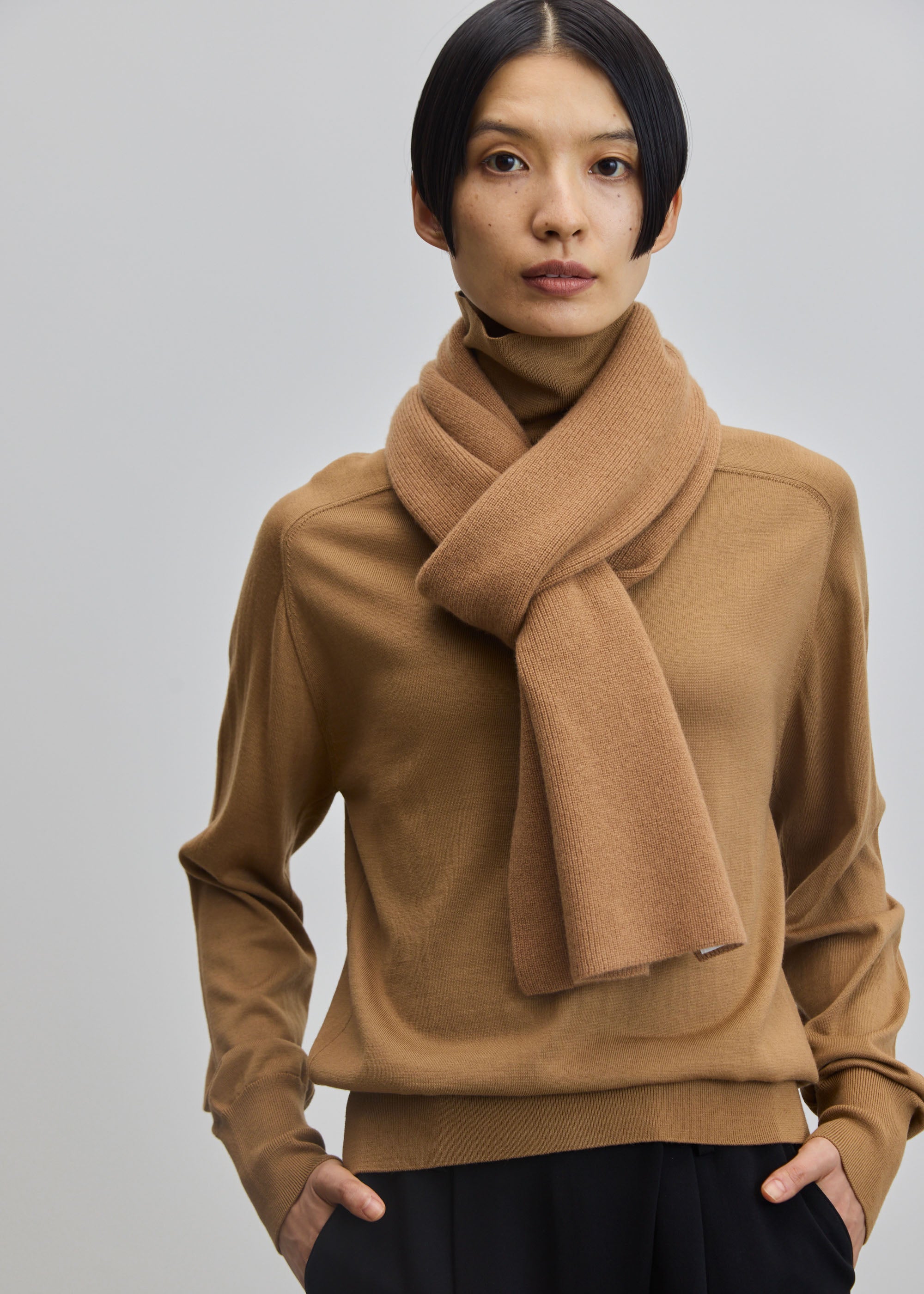 カシミヤ混ニットマフラー - SOÉJU online store｜上質な大人の女性の