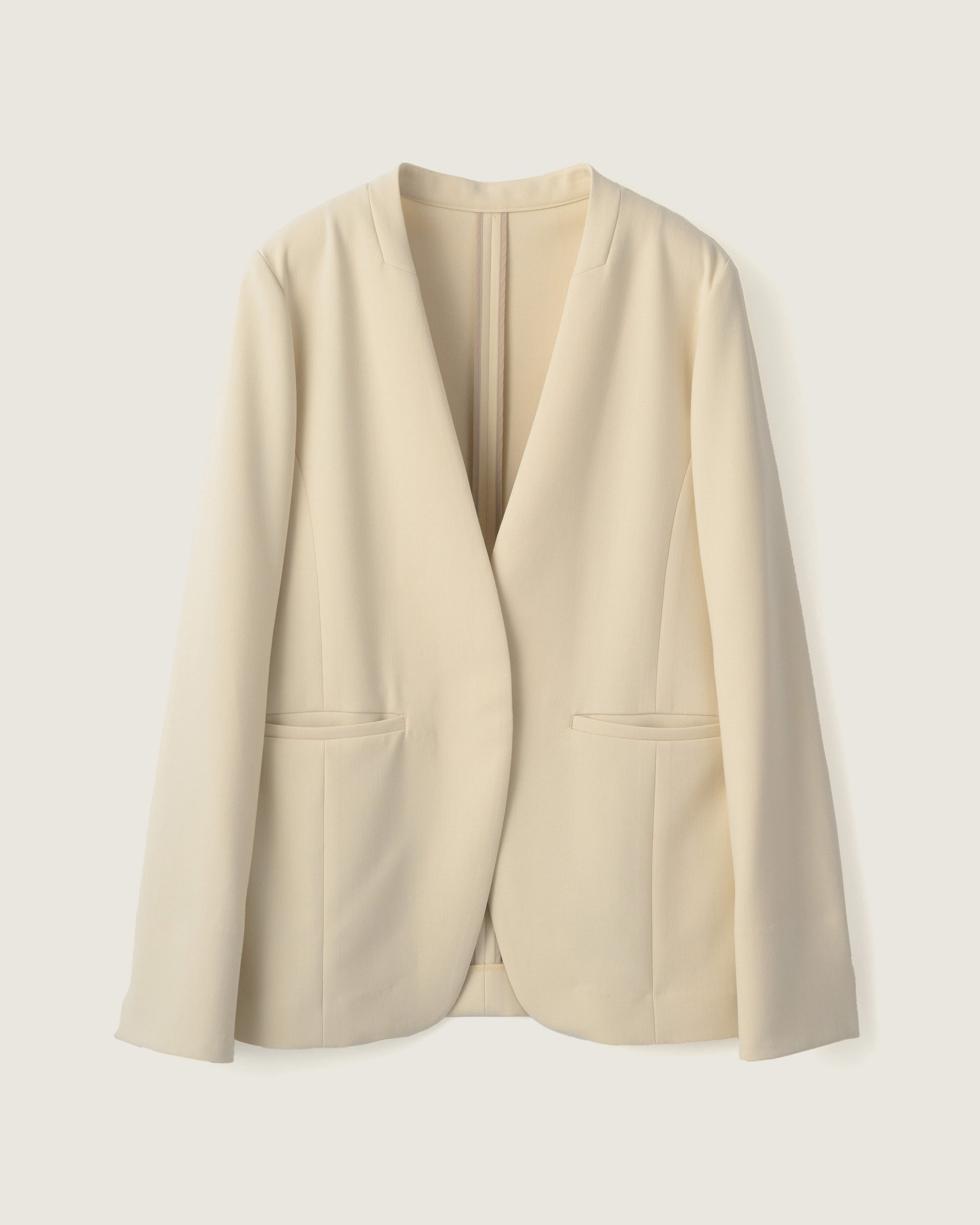 ウールライクノーカラージャケット - SOÉJU online store｜上質な大人