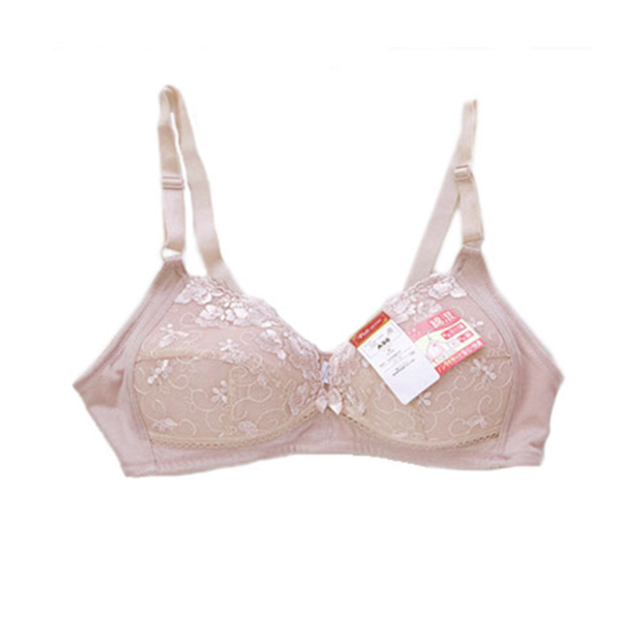 ノンワイヤーブラ 綿 C75～C95 (ノンワイヤーブラジャー レース