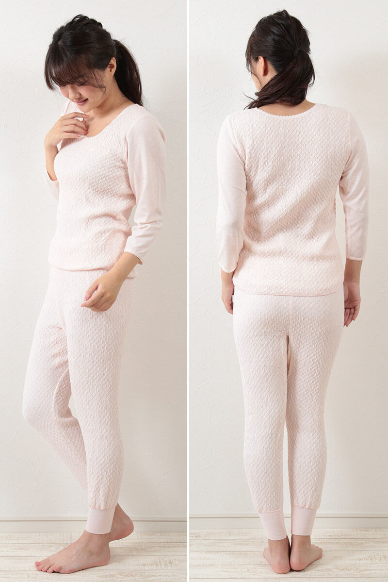 ひだまり 極 婦人 上下セット S～LL (肌着 長袖 レディース 暖かい 冬