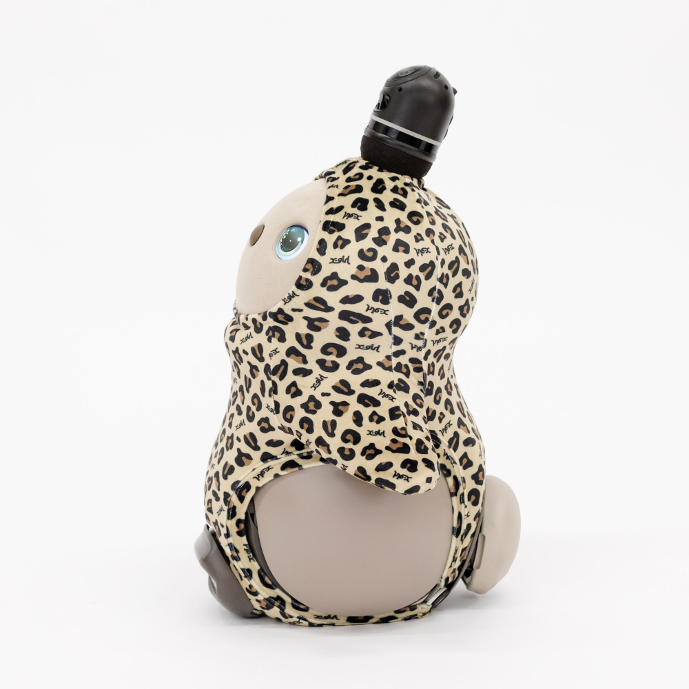 X-girl Stages×LOVOT レオパプリントベロアカットソー(ベージュ