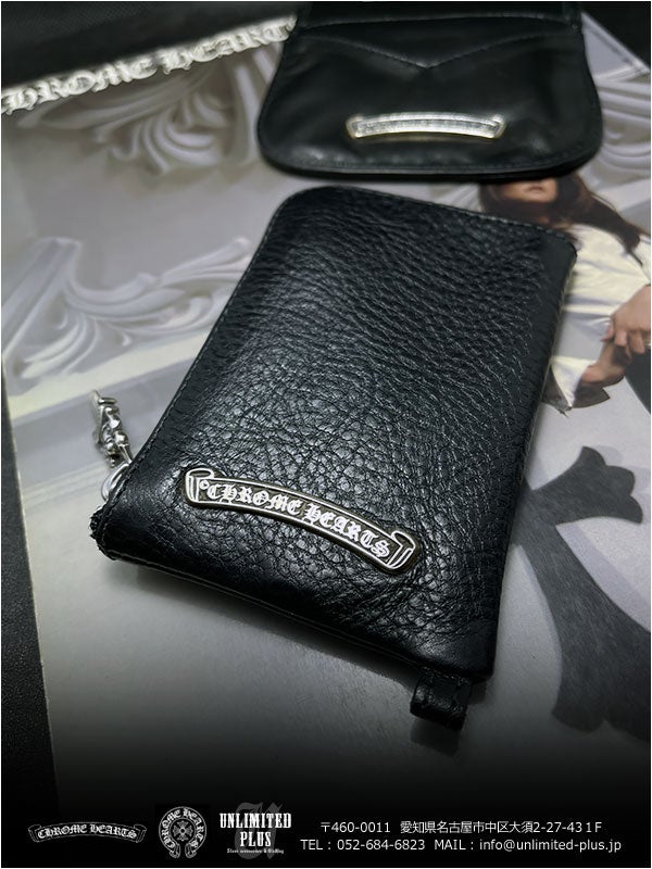 クロムハーツ財布 / タイニー ジップ ブラック ヘビー レザー 店頭に