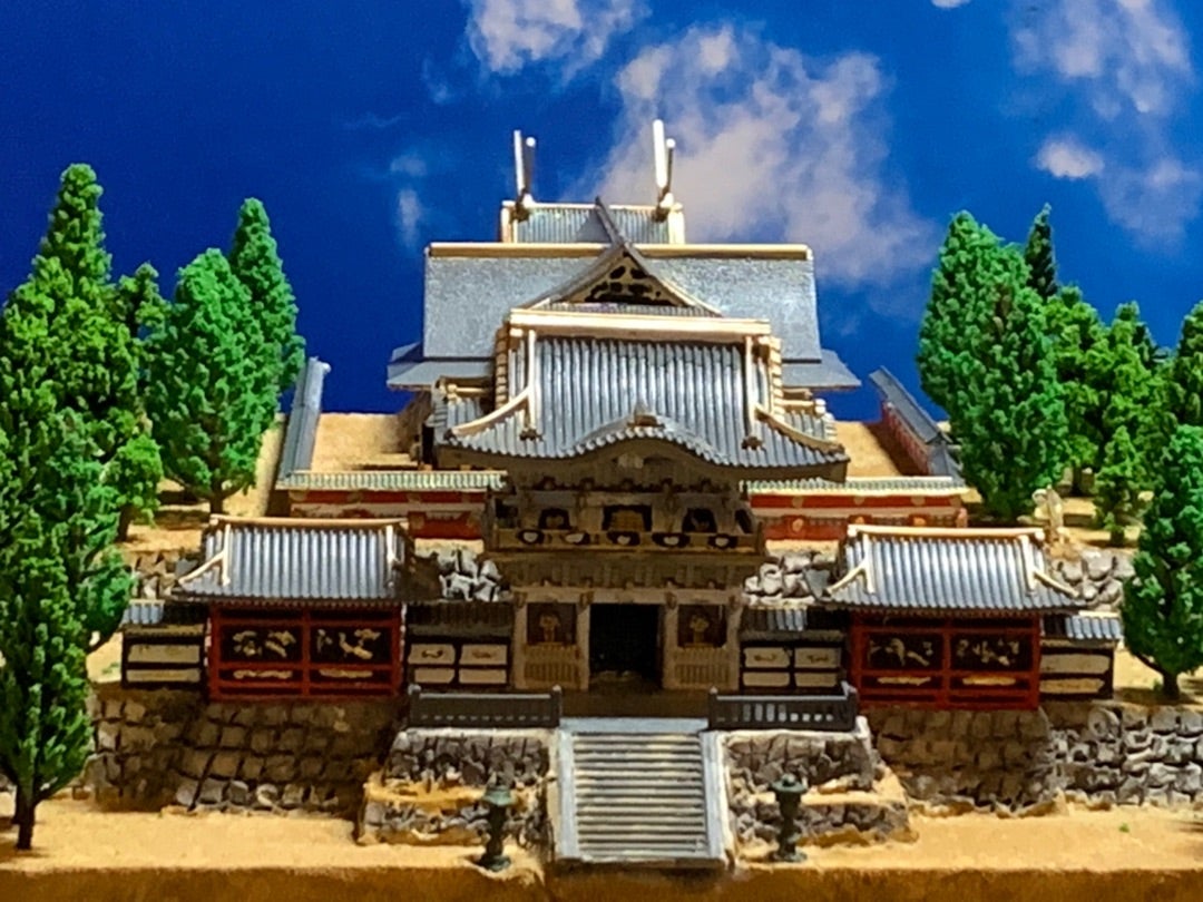 ミニサイズ 日光東照宮(陽明門・唐門・本殿)の完成 | お城のジオラマ鍬