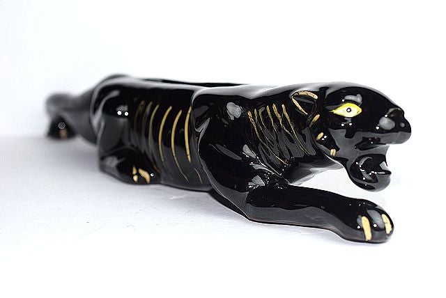 ☆1950's MCM社製 ブラックパンサー 黒豹 ビンテージ 置物 JAPAN製