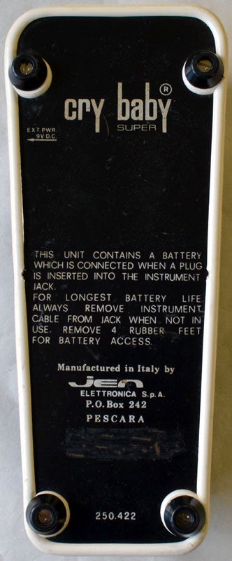 JEN Cry Baby Super 1979年製のワウペダルです！ | Eric Clapton師匠