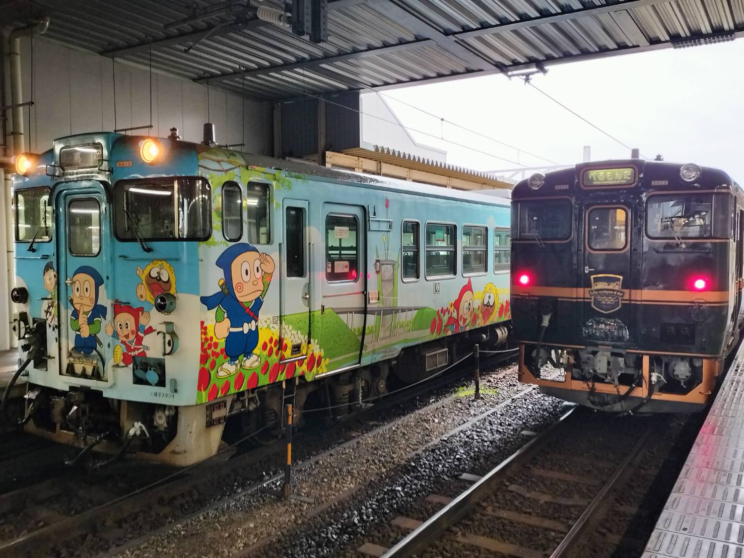 鉄道写真】JR西日本 氷見線 忍者ハットリくん列車 キハ40 2084 | 電車