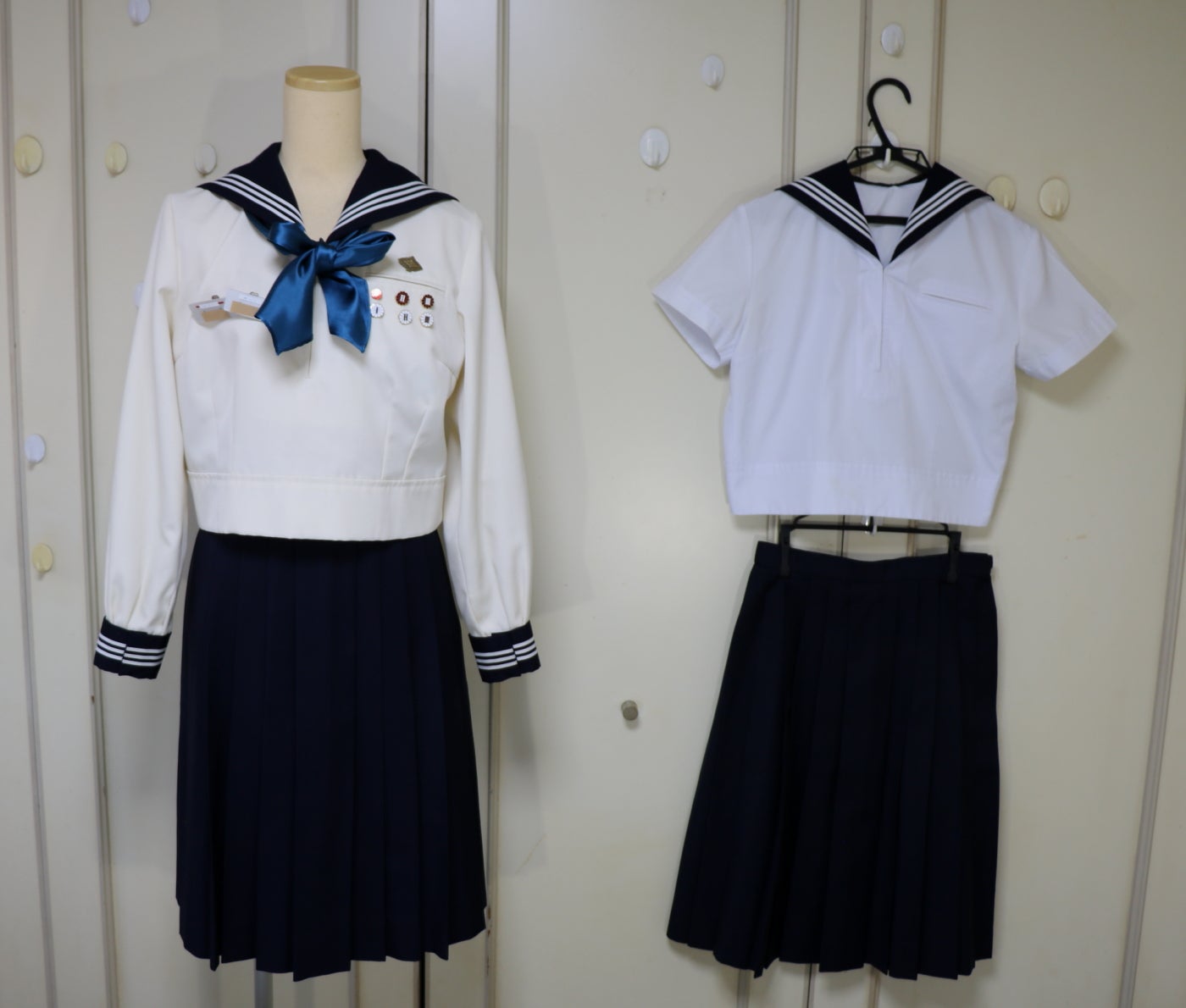 都内渋谷区広尾 東京女学館高等学校思い出のセーラー服14点名札付き