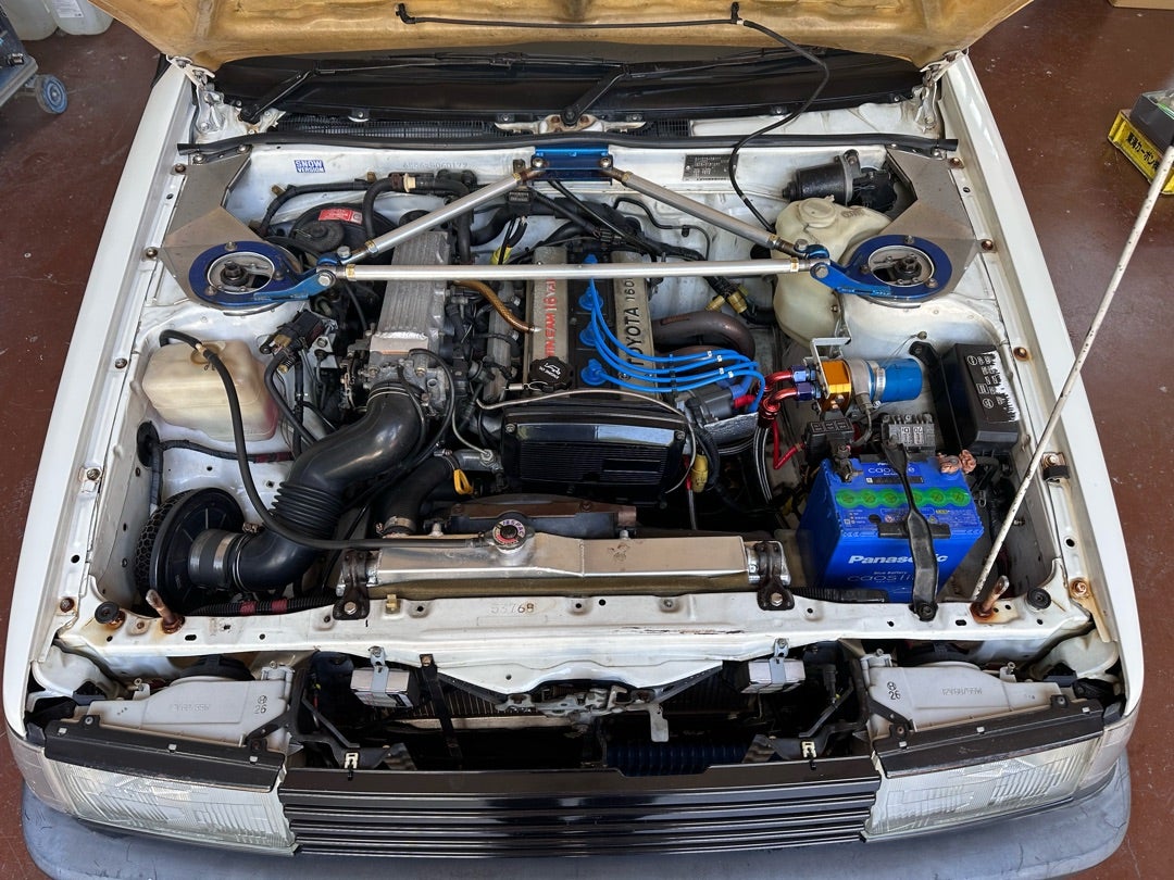 AE86.エンジンチューニング、エンジンルーム塗装準備 | Racing Service