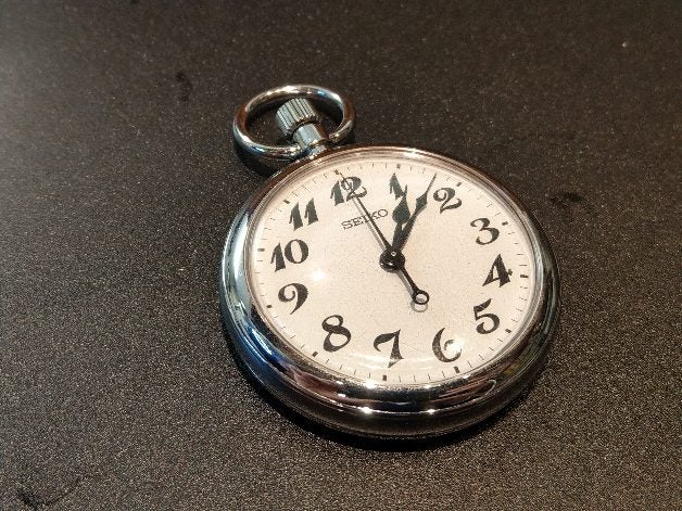 鉄道時計の修理・電池交換｜SEIKO 7C21｜大阪駅の日本鉄道時計