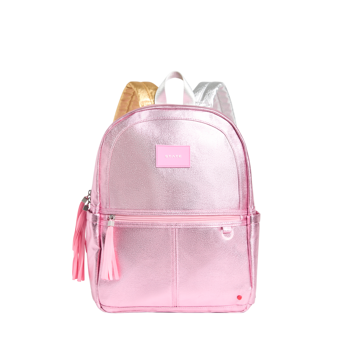 STATE Bags | Kane Kids Travel Backpack Metallic Pink/Silver | Back