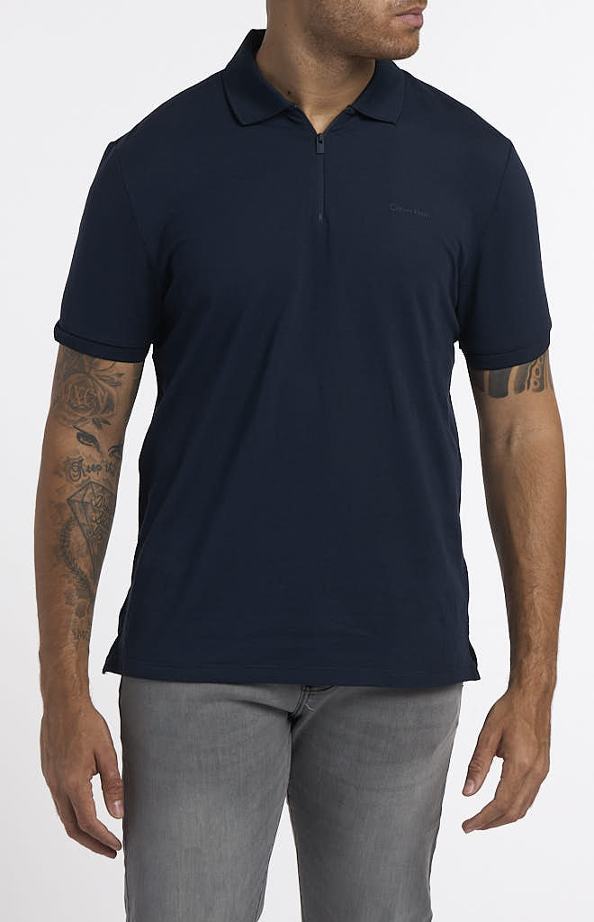Calvin Klein Short-Sleeve Tech Zip Polo – Stately