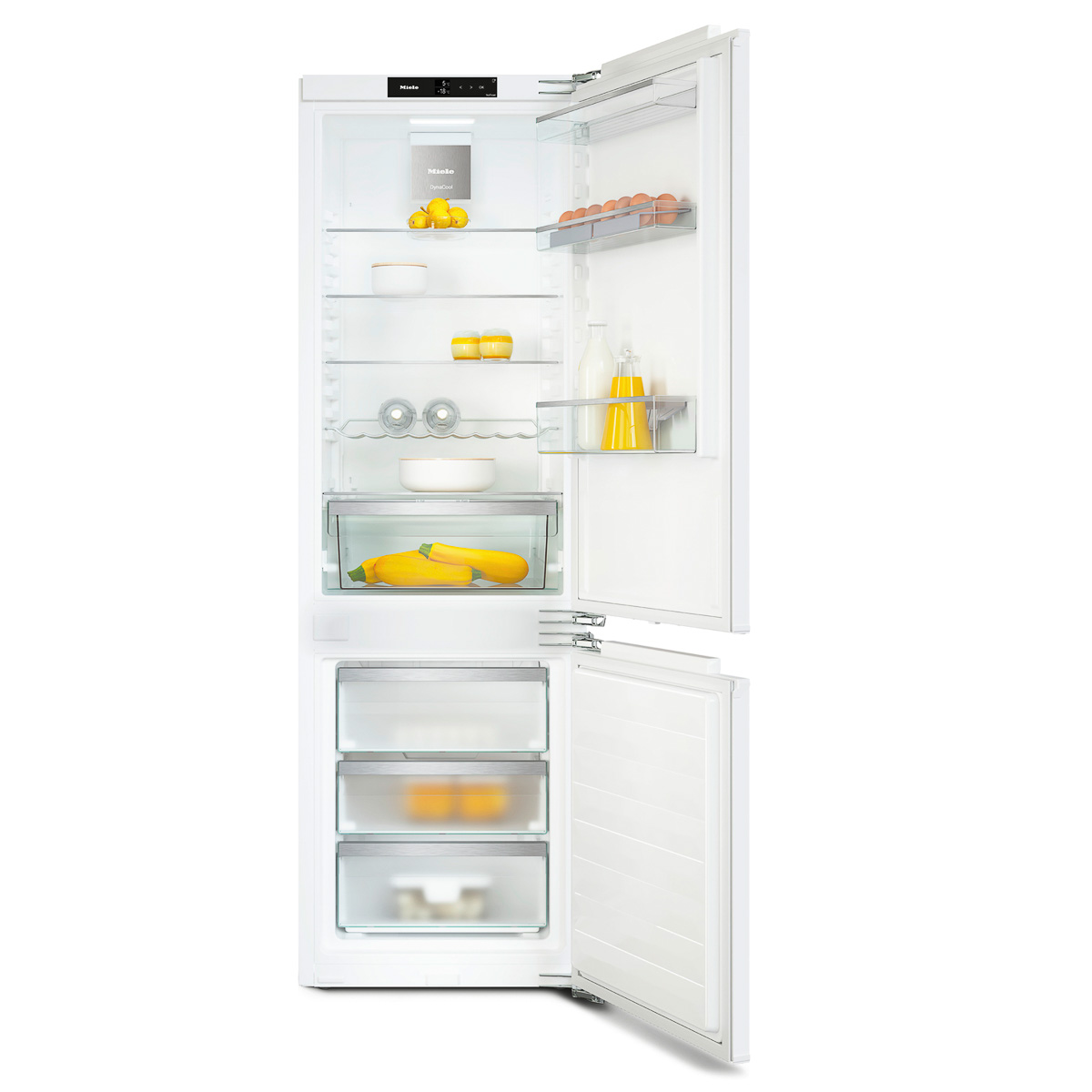 ミーレの新型ビルトイン冷凍冷蔵庫は自動でミストを放出して理想的な