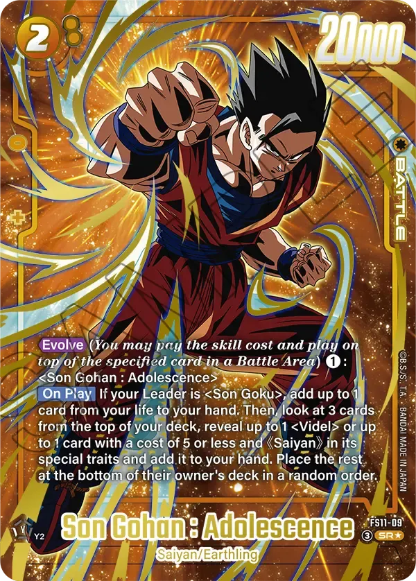 FB04-026 Son Gohan : Adolescence Dragon Ball Super Card Game
