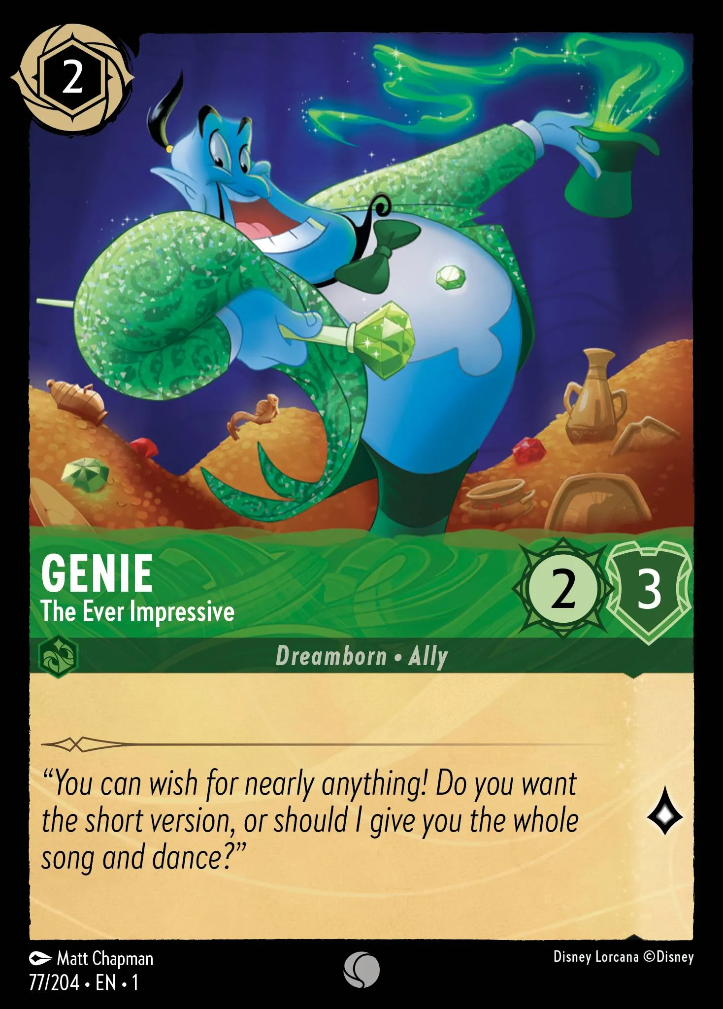 006-061 Genie - Wonderful Trickster Lorcana Card | Disney Lorcana