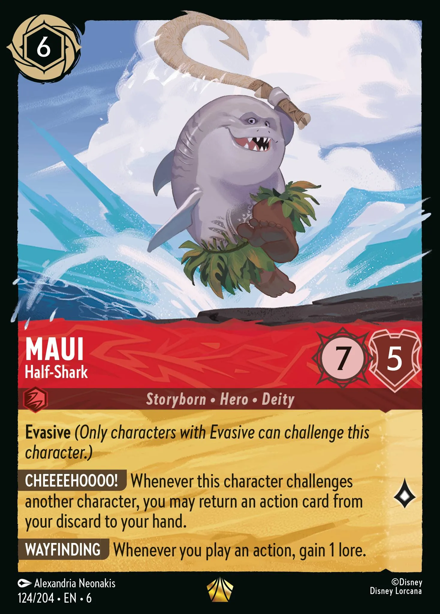 006-124 Maui - Half-Shark Lorcana Card | Disney Lorcana