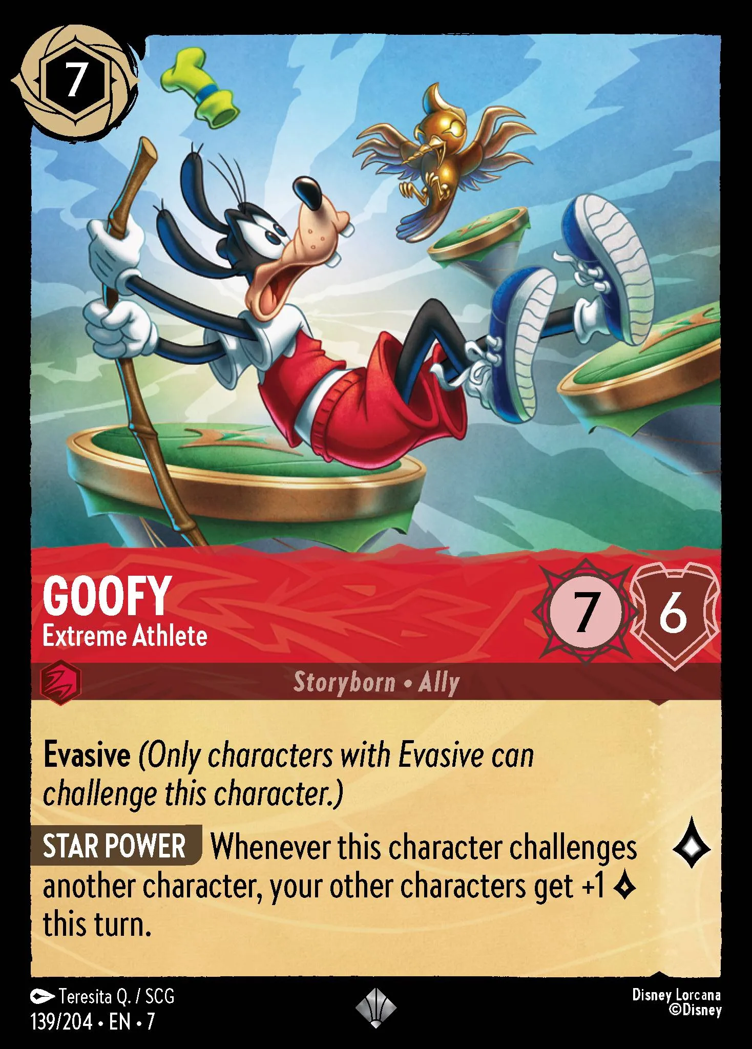 001-111 Goofy - Daredevil Lorcana Card | Disney Lorcana