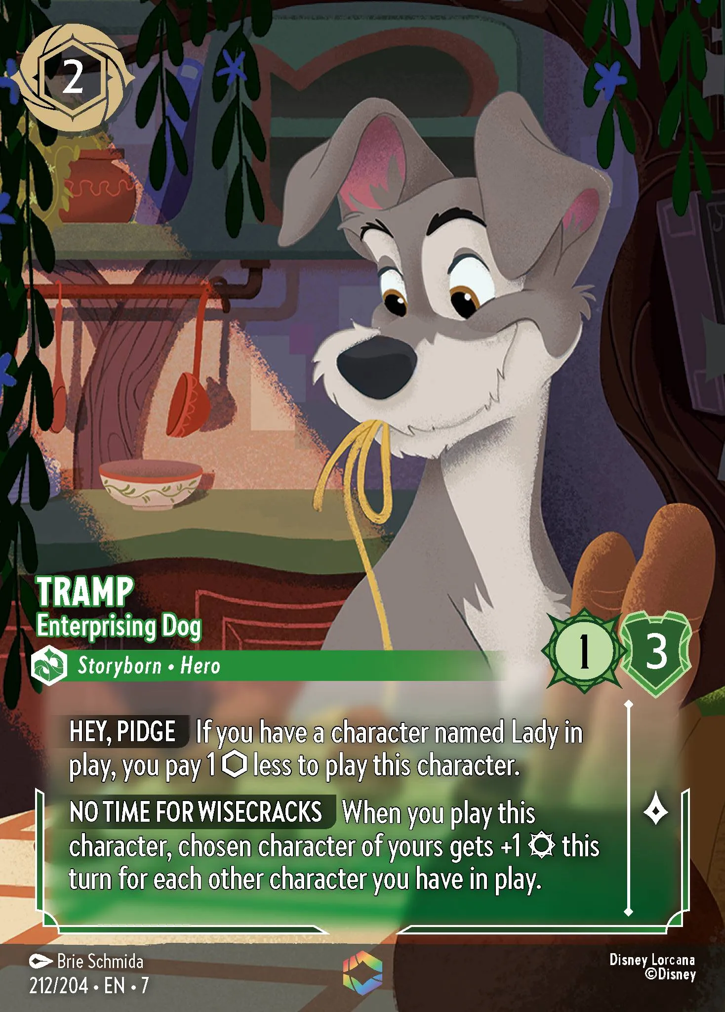 007-212 Tramp - Enterprising Dog Lorcana Card | Disney Lorcana