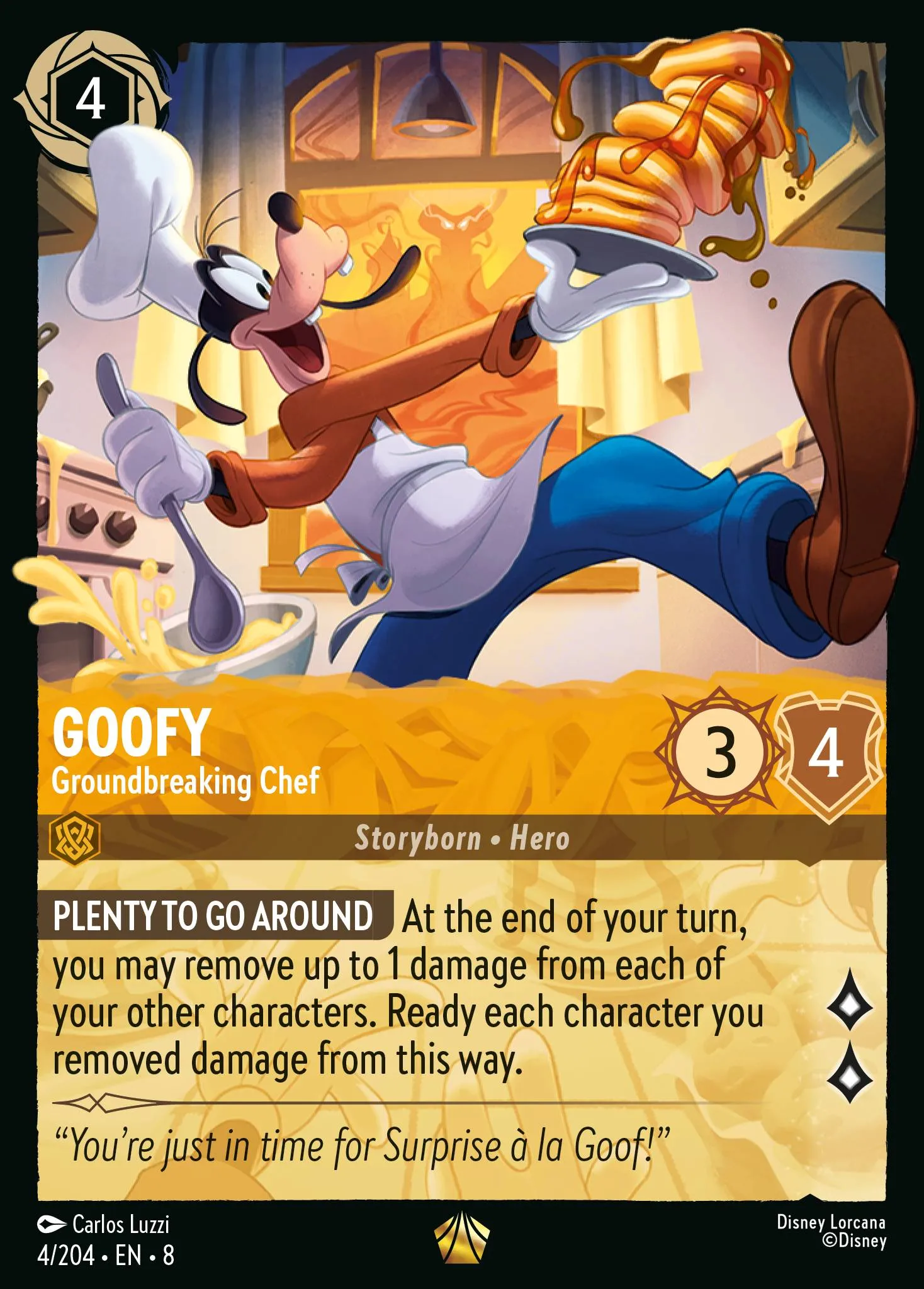 001-111 Goofy - Daredevil Lorcana Card | Disney Lorcana