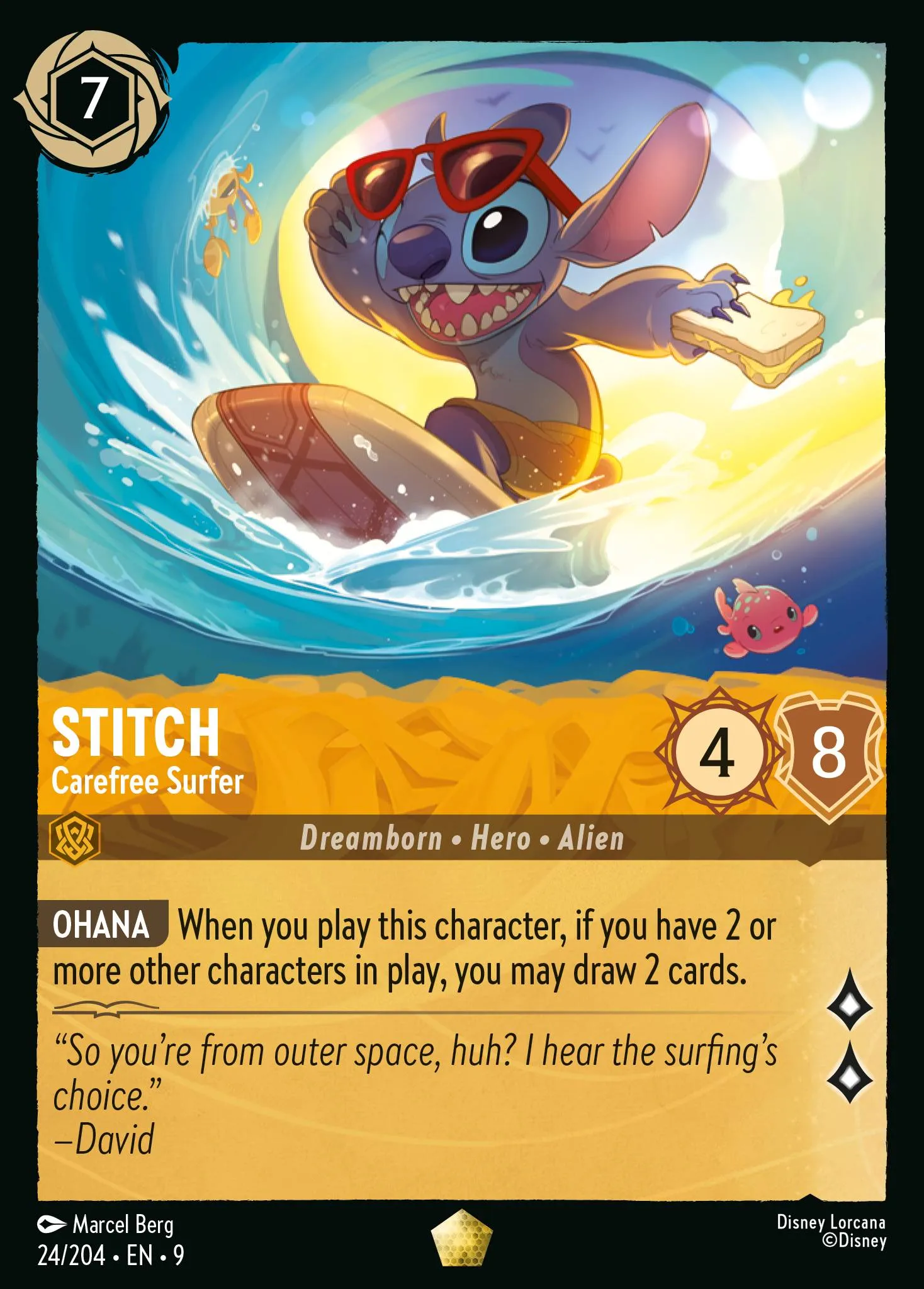 001-023 Stitch - Rock Star Lorcana Card | Disney Lorcana