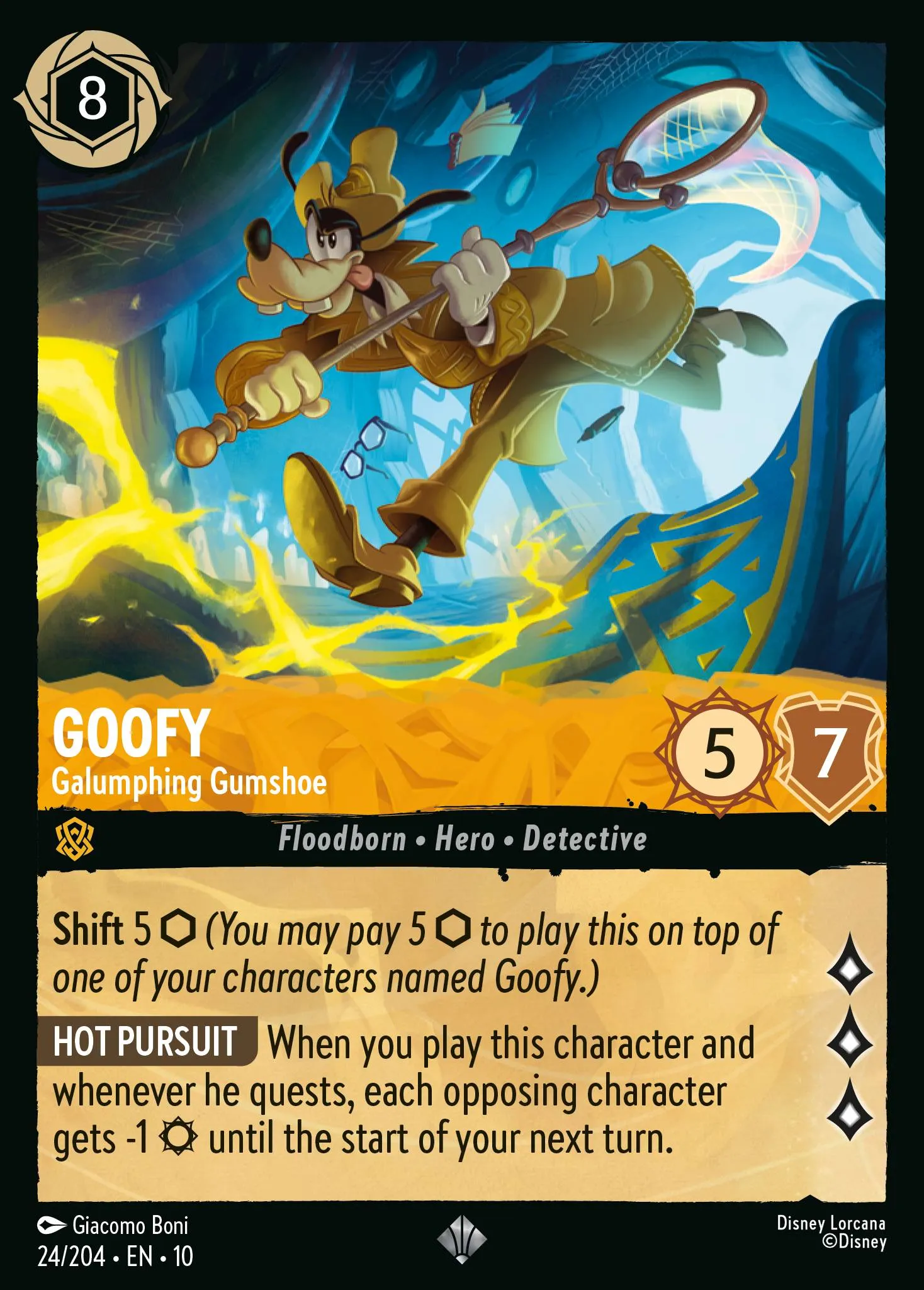 004-214 Goofy - Super Goof Lorcana Card | Disney Lorcana