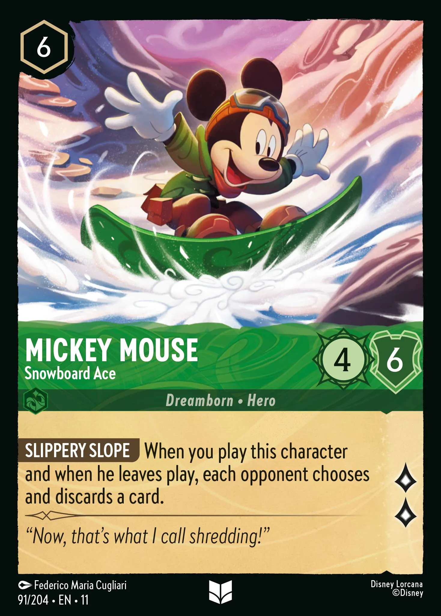 D23-007 Mickey Mouse - Playful Sorcerer Lorcana Card | Disney Lorcana