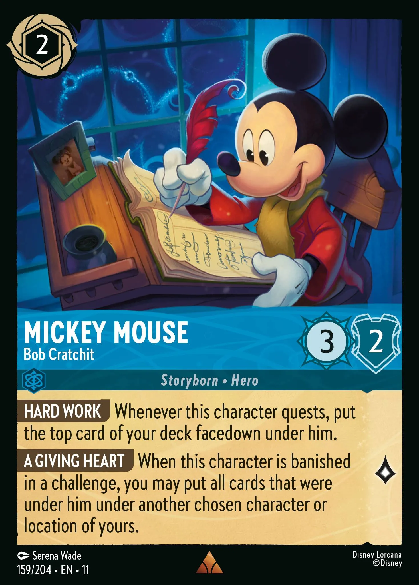 D23-007 Mickey Mouse - Playful Sorcerer Lorcana Card | Disney Lorcana