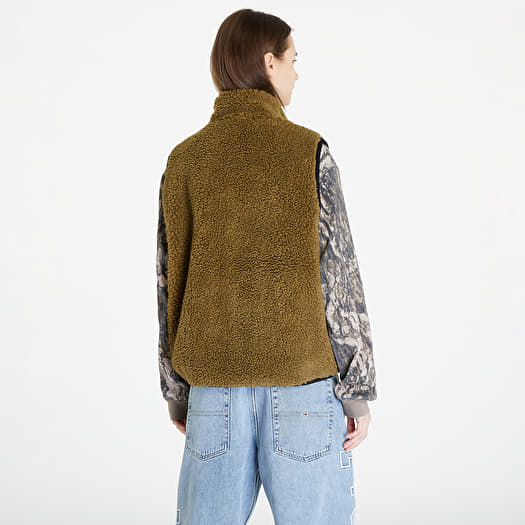 Vests Stüssy Sherpa Reversible Vest UNISEX Olive (118528 olive