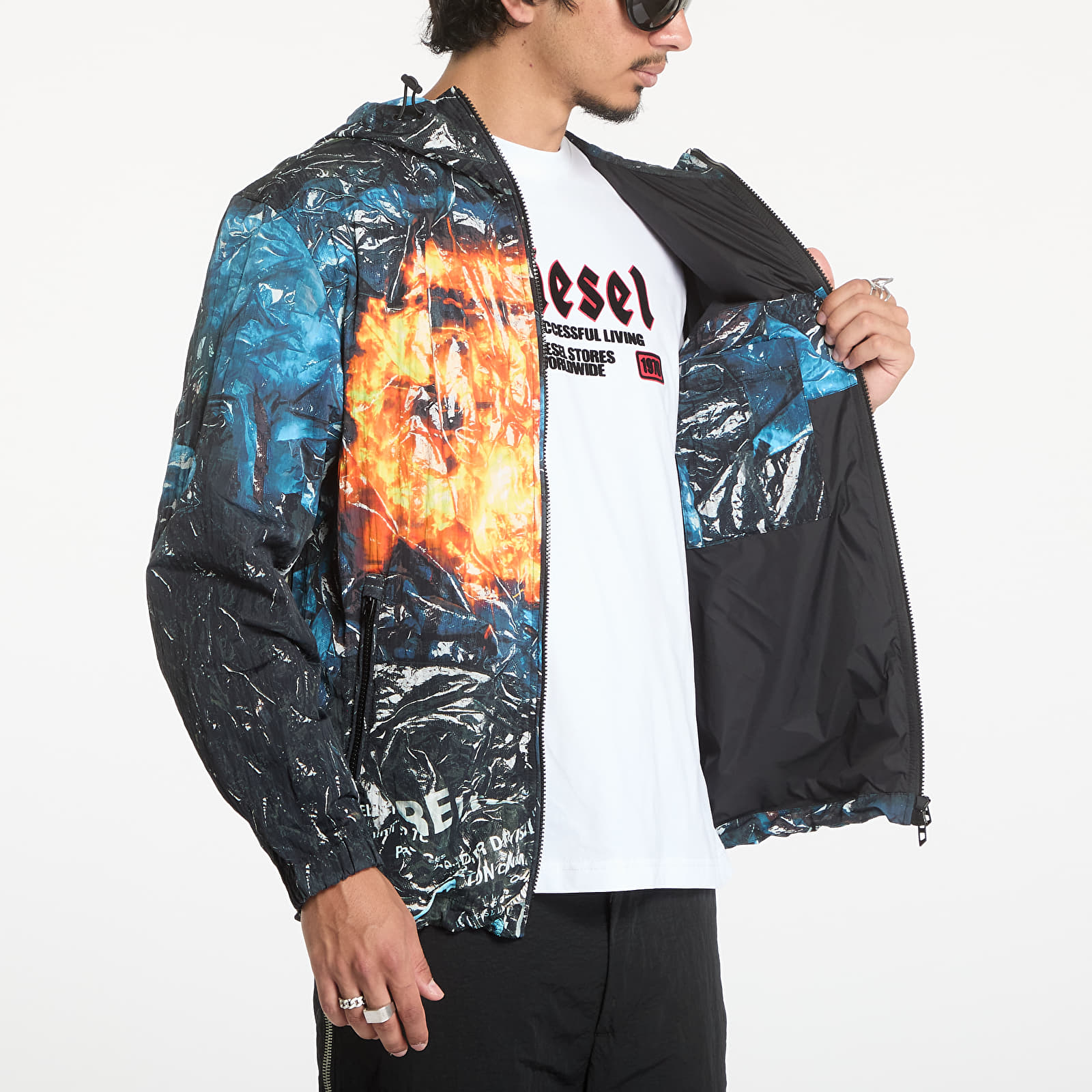 Coach Jackets Diesel J-Warrett-Poster Jacket Blue/ Black