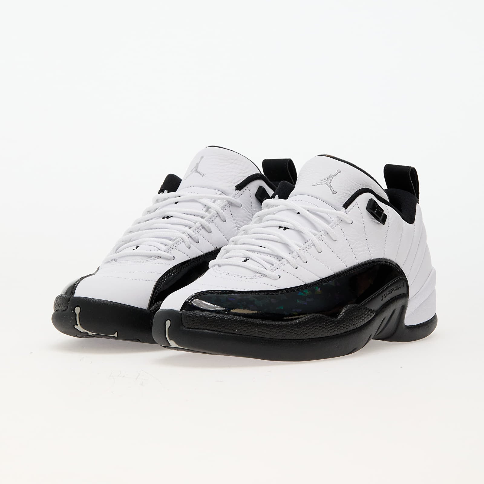 Мужская обувь Air Jordan 12 Retro Low White/ Black-Metallic Silver