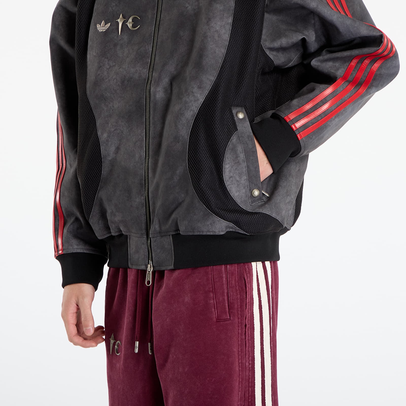 Jackets adidas x Thug Club Teamgeist Faux Leather Jacket Black