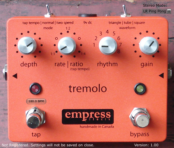 Empress Tremolo by Empress Effects - Modulation (Flanger / Phaser