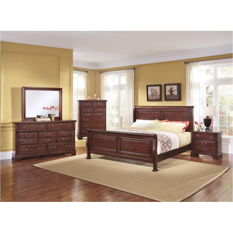 Bb51-553 Vaughan Bassett Furniture Queen Sleigh Bed - Dark Cherry