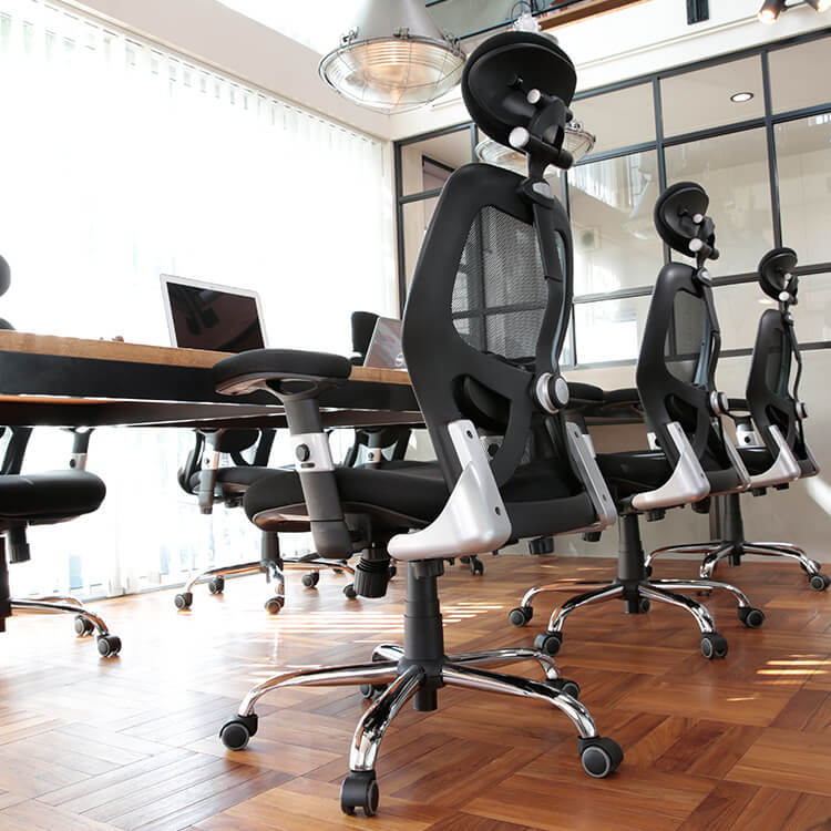 幅72/座面高43～50] オフィスチェア リクライニング パソコンチェア