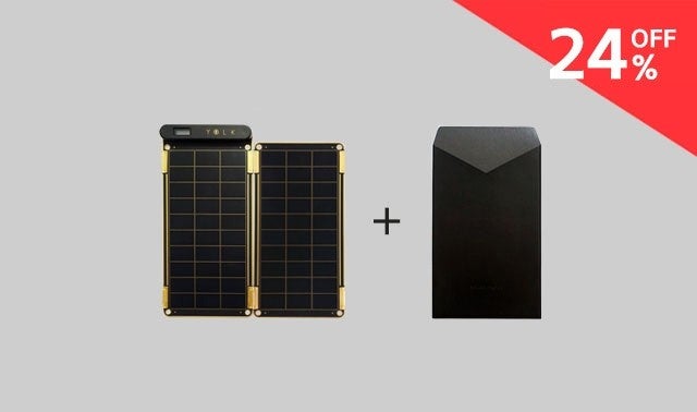 世界で最も薄くて軽い！どこでも持ち運びできるソーラー充電器